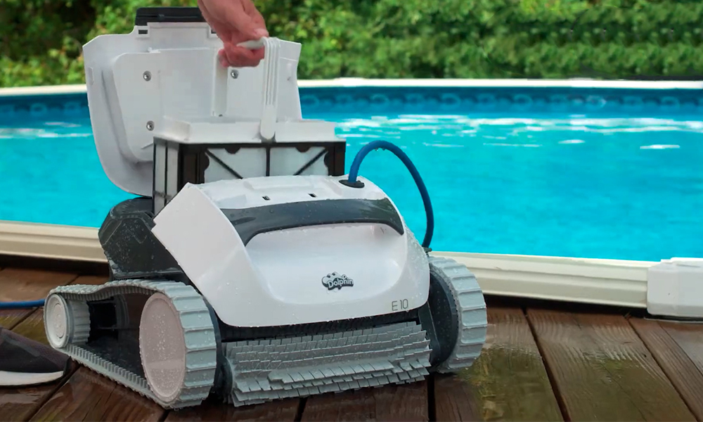 Dolphin E10 Robotic Pool Cleaner Top Loading Filter