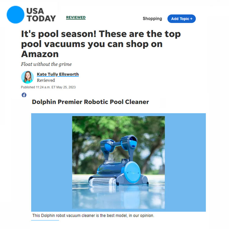 Best Robotic Pool Cleaner USA Today Review snippet